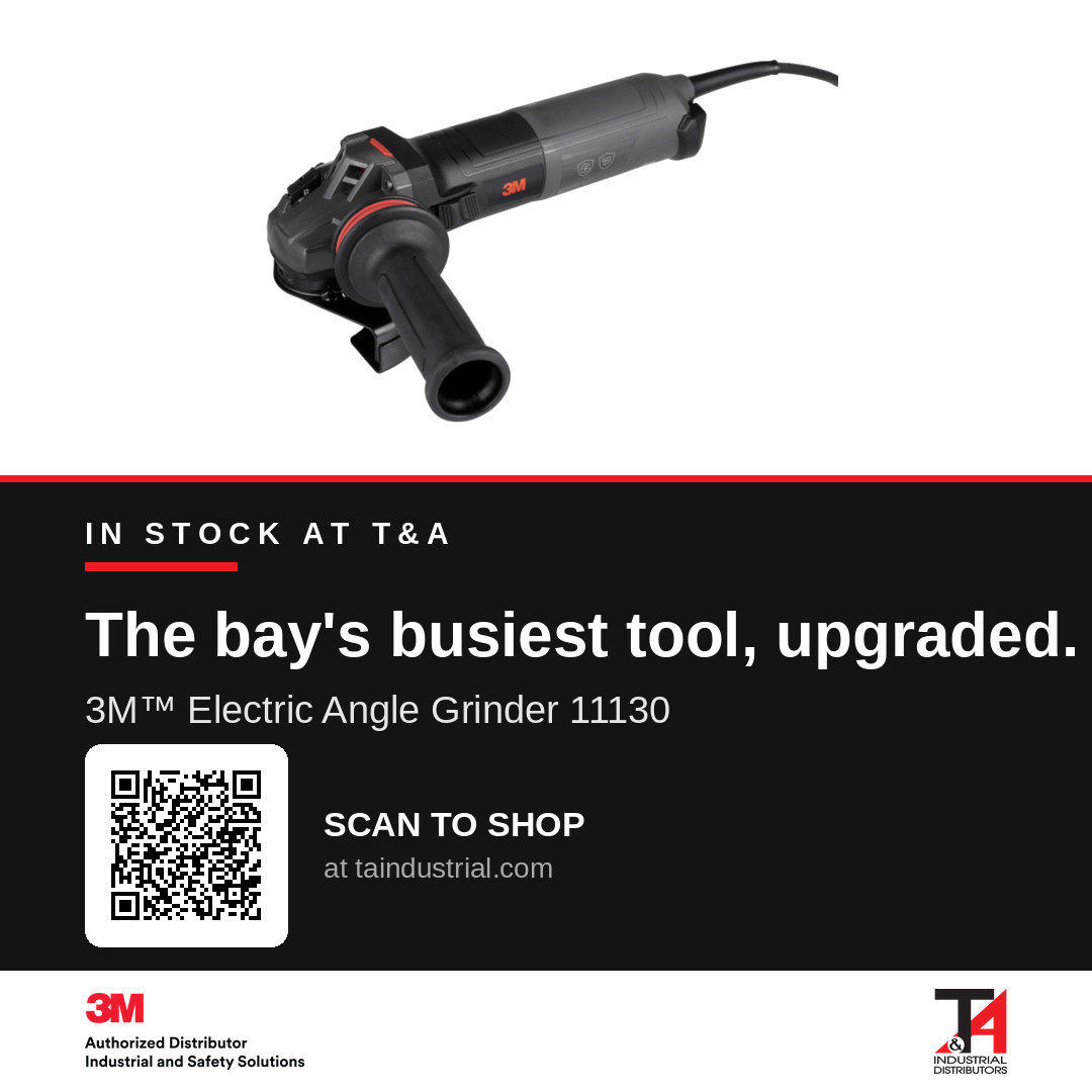 T&A Industrial and 3M electric angle grinder product card