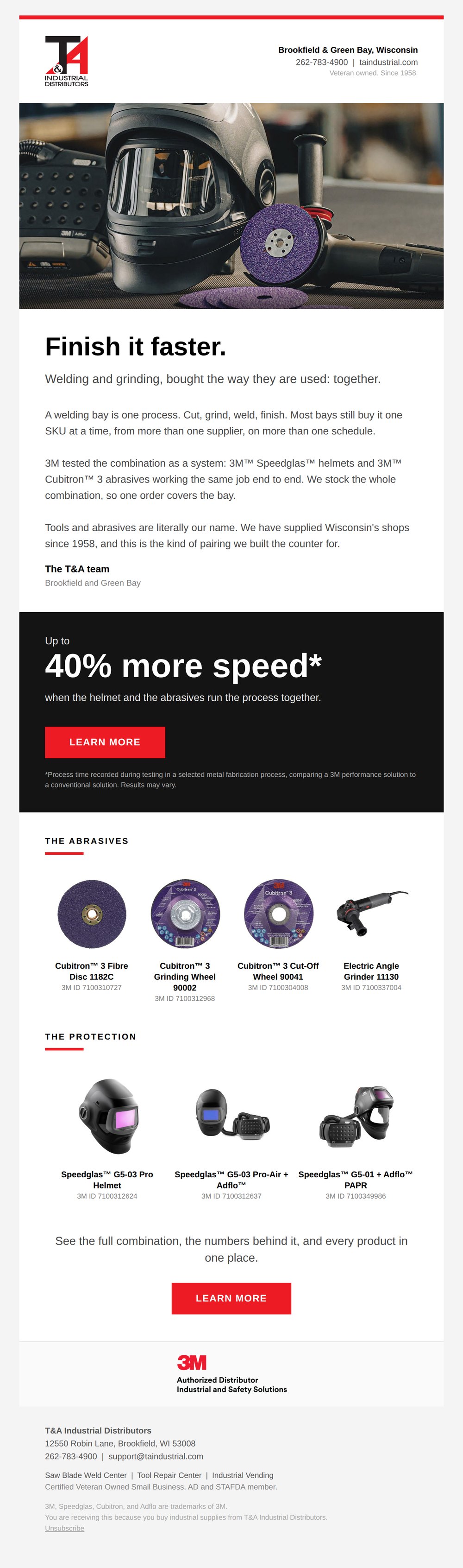 Full campaign email, top to bottom
